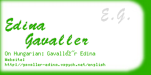 edina gavaller business card